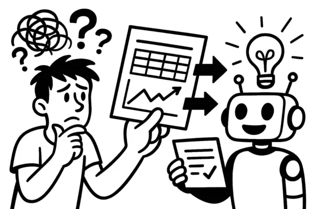 Robot and user exchange chart and checklist - example clarifies data